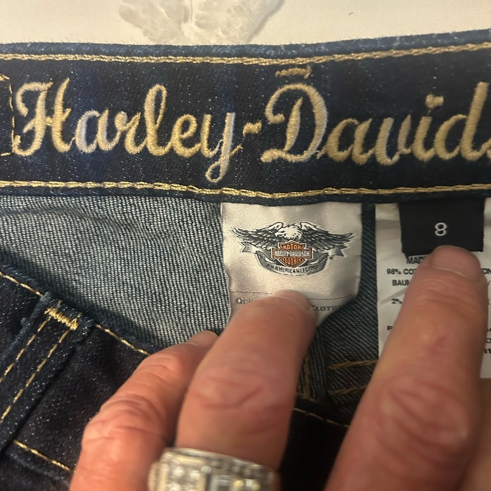 Harley-Davidson Blue Boyfriend Jeans
